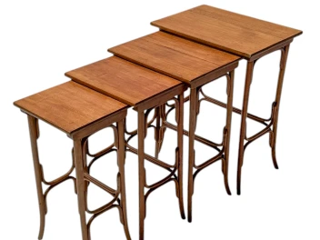 Vienna Secession Bentwood Nesting Tables by Michael Thonet for Thonet, 1900s